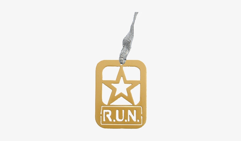 Army Star Run Gold Dangler Ornament - Pendant, transparent png download