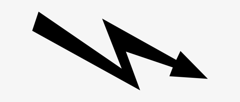 Lightning Arrow Png Jpg Black And White - Lightning With Arrow, transparent png download