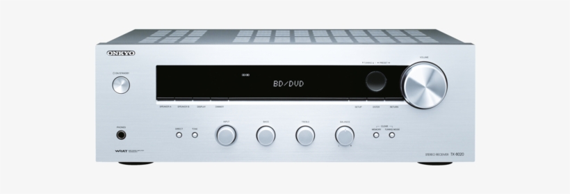 S Front R976x488 \ - Onkyo Tx 8020 Receiver - Silver, transparent png download