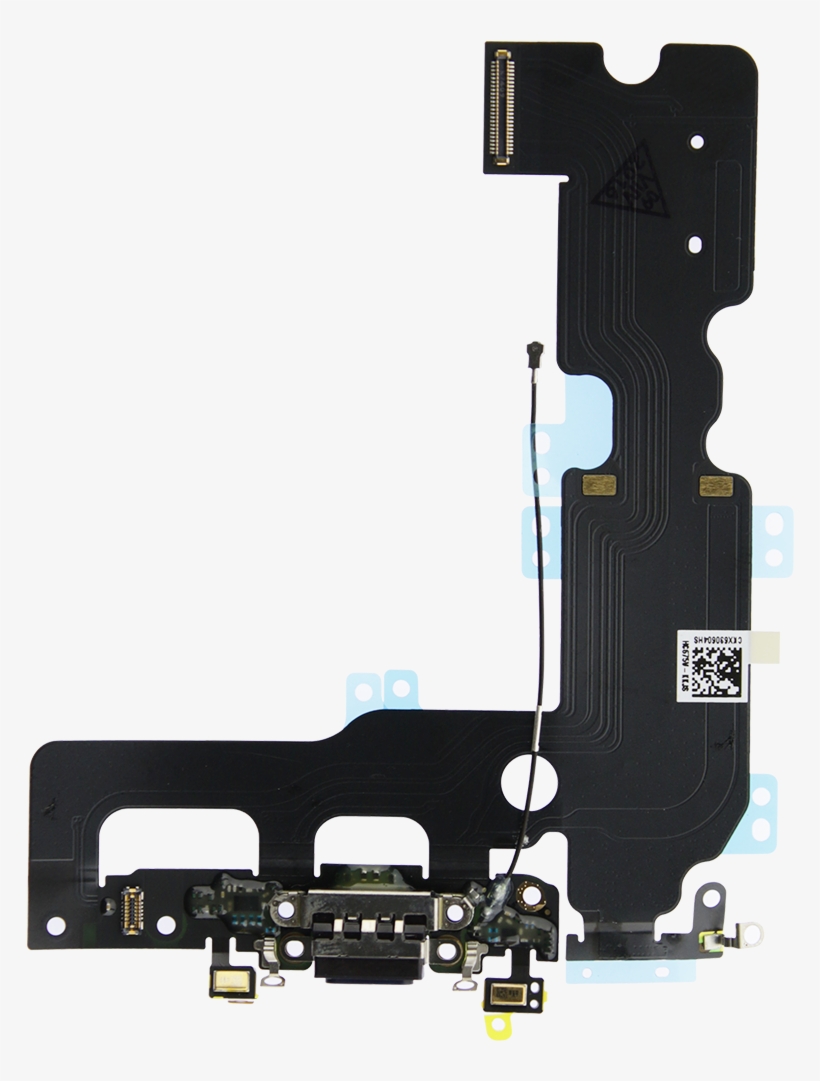 Iphone 7 Plus Black Lightning Connector Assembly - Iphone 7 Plus Microphone, transparent png download
