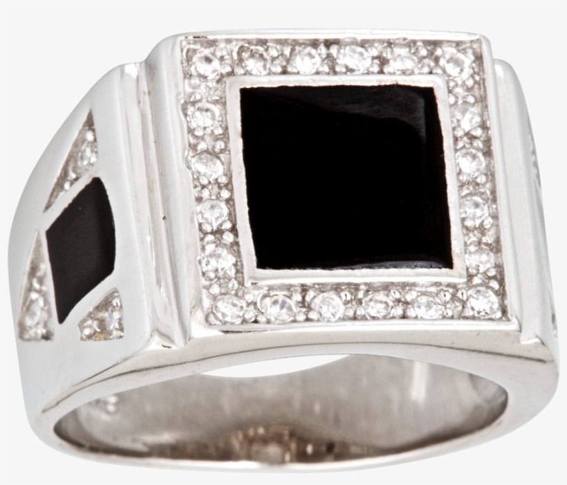 Silver Rings For Men With Stone - Ring, transparent png download
