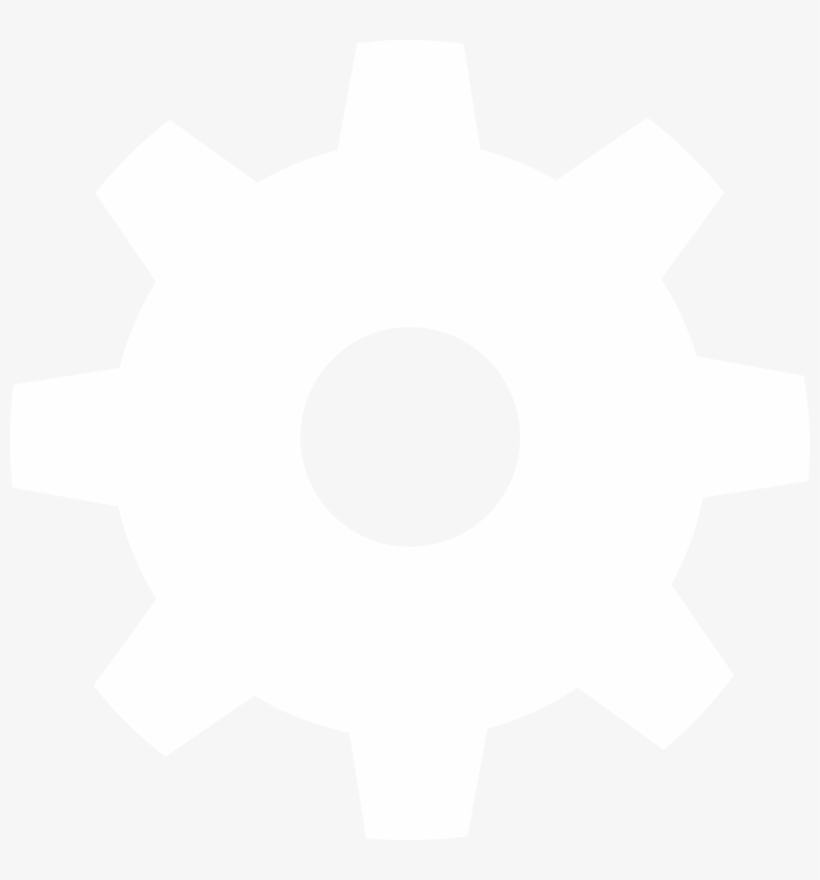 Free Clipart - Gear Wheel Icon White, transparent png download