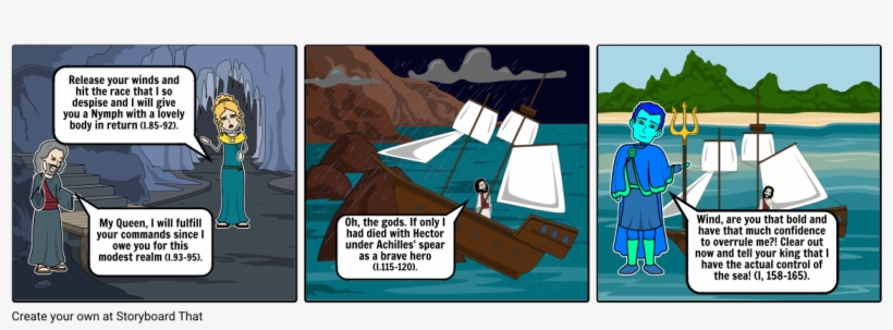 Juno And Aeolus And Aeneas And Neptune - Aeolus, transparent png download