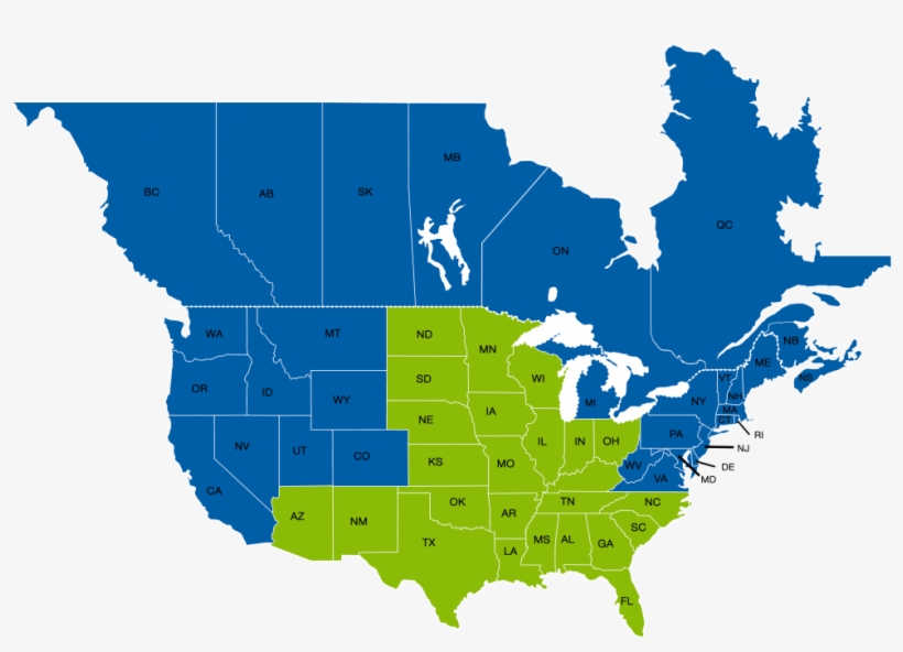 Sales & Marketing Manager North America - Map Of Usa And Mexico Canada, transparent png download