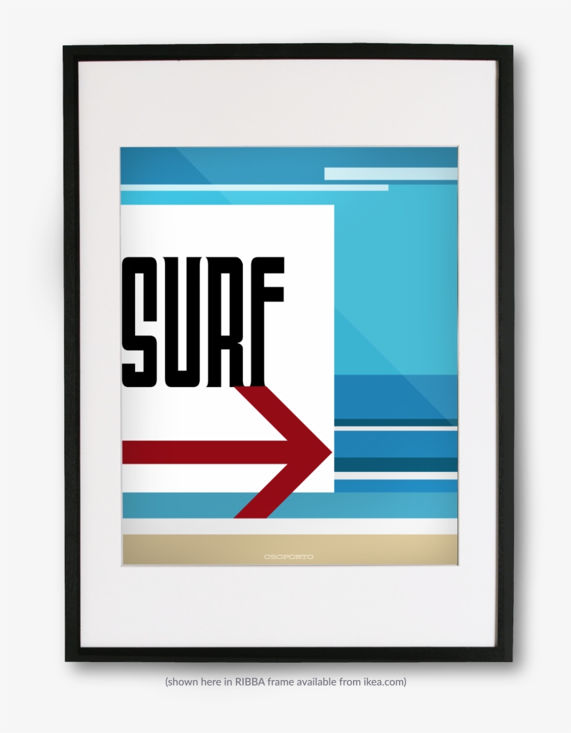 In Ikea Frame - Surf, California, transparent png download