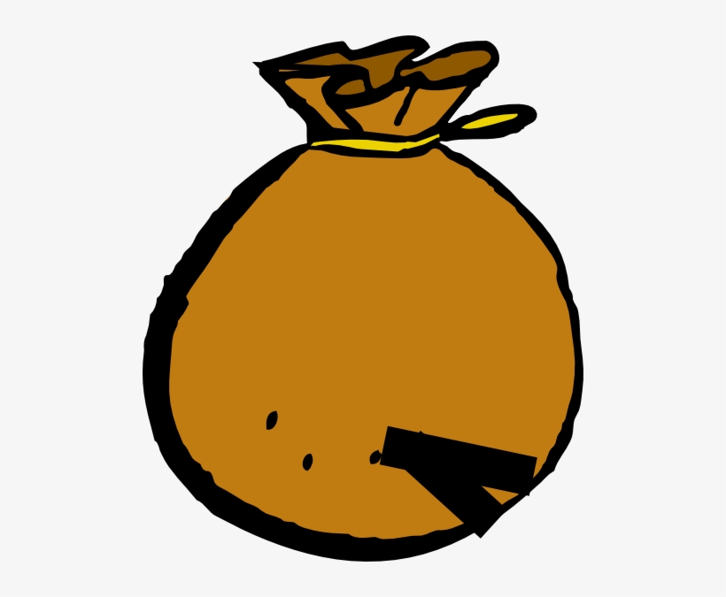 Brown Bag With A Hole In It Svg Clip Arts 498 X 595, transparent png download
