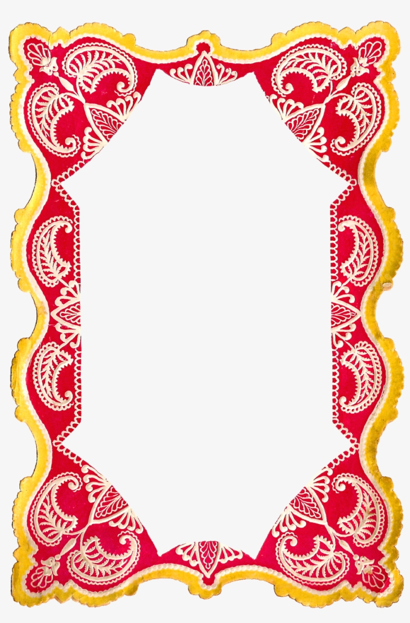 Antique Images Free Digital Clip Art Of - Red And Yellow Frames, transparent png download