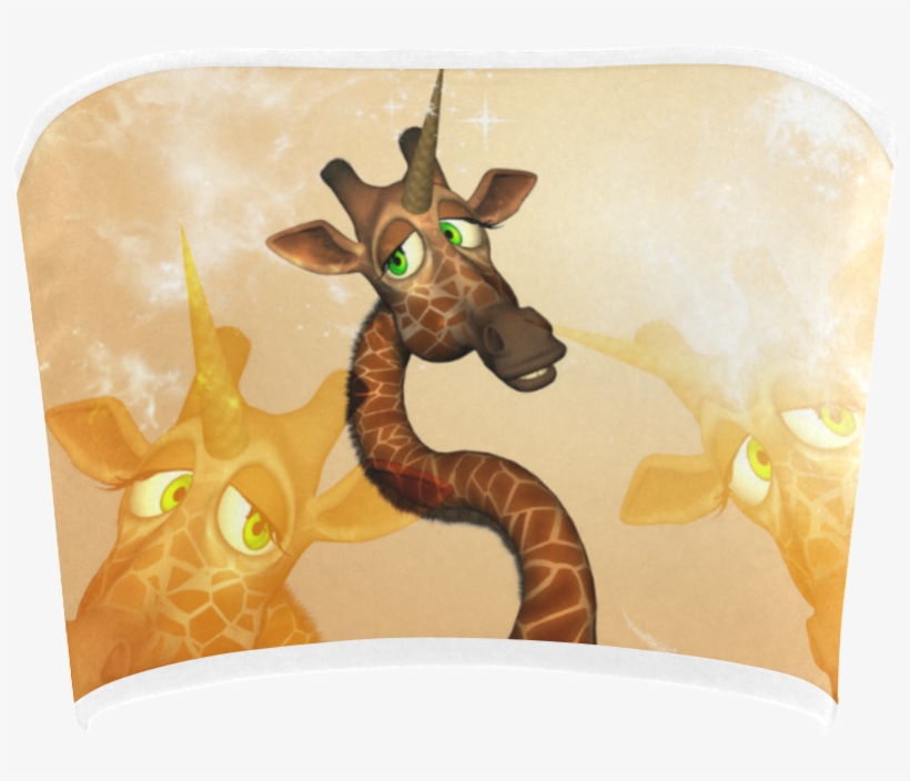 Cute Unicorn Giraffe Bandeau Top - Funny Unicorn Giraffe Travel Mug, transparent png download