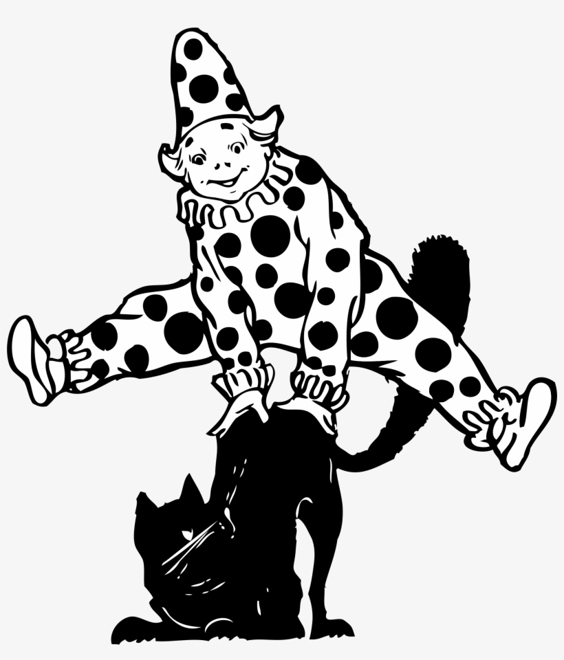 This Free Icons Png Design Of Clown Jumping Over Cat, transparent png download