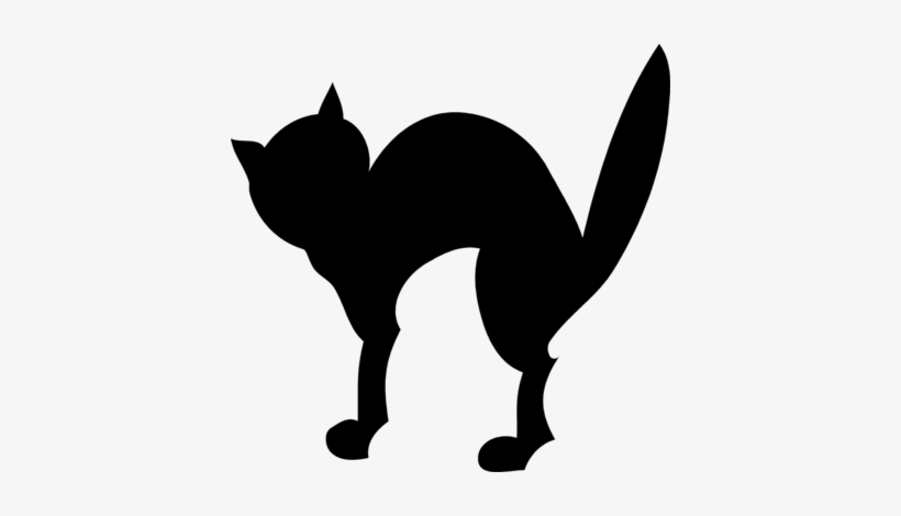 Pix For Jumping Cat Silhouette - Black Cat Silhouette, transparent png download