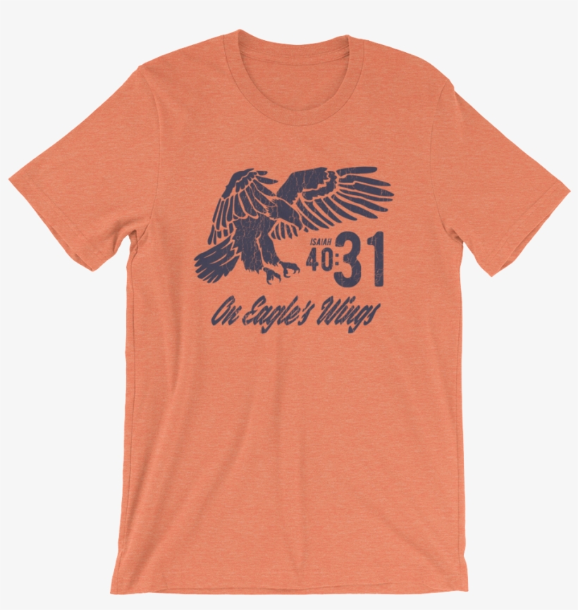 On Eagle's Wings Heather Orange / - #1 Dog Fan T-shirt, transparent png download