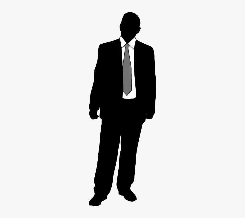 Picture Library Library Business Person Panda Free - Man In Suit Silhouette Png, transparent png download