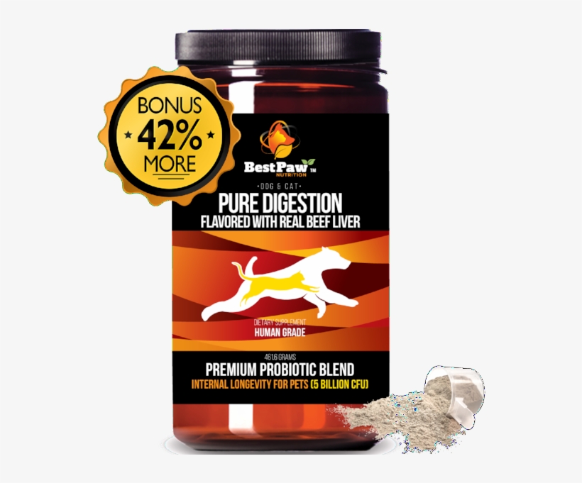 Organic Pre & Probiotics For Dogs And Cats Digestive - Pure Paw Nutrition Organic Anti-diarrhea Probiotics, transparent png download
