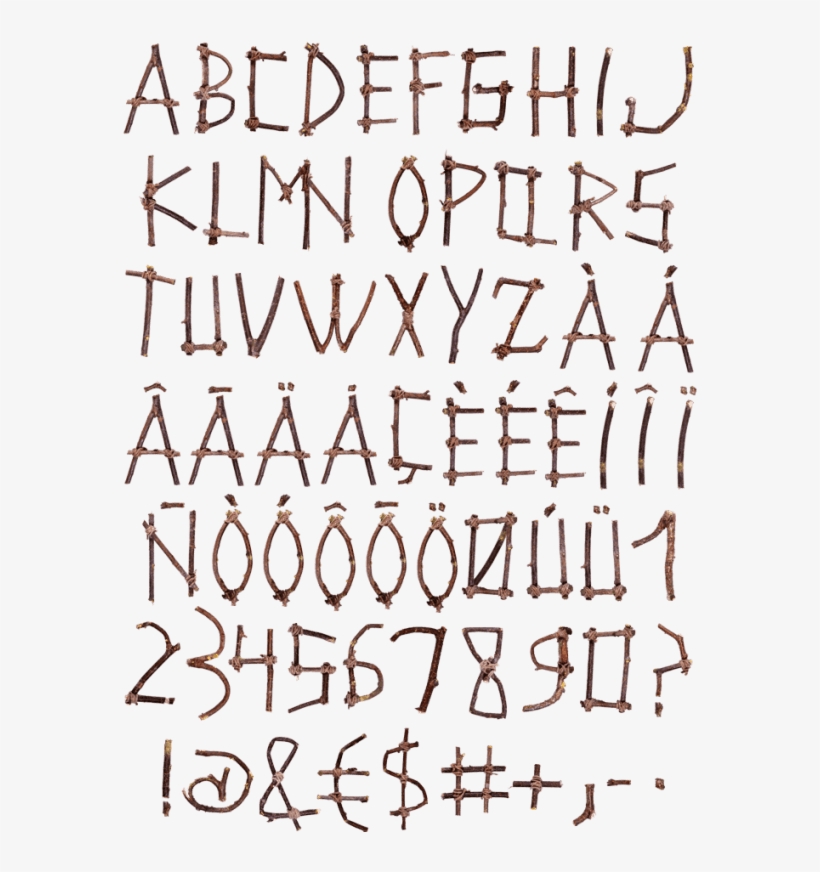 Sticks Wood Font - Font, transparent png download