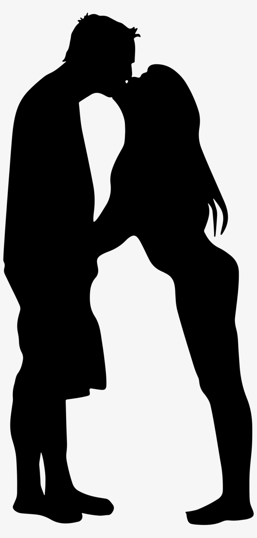 Pin By Kayla Gonzalez On Drawing - Couple Kissing Silhouette Png, transparent png download