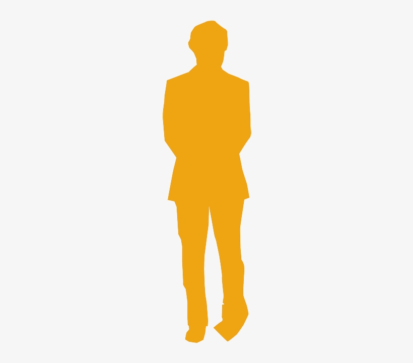 Businessman, Boy, Dude, Man, People, Silhouettes - People Silhouette Yellow, transparent png download