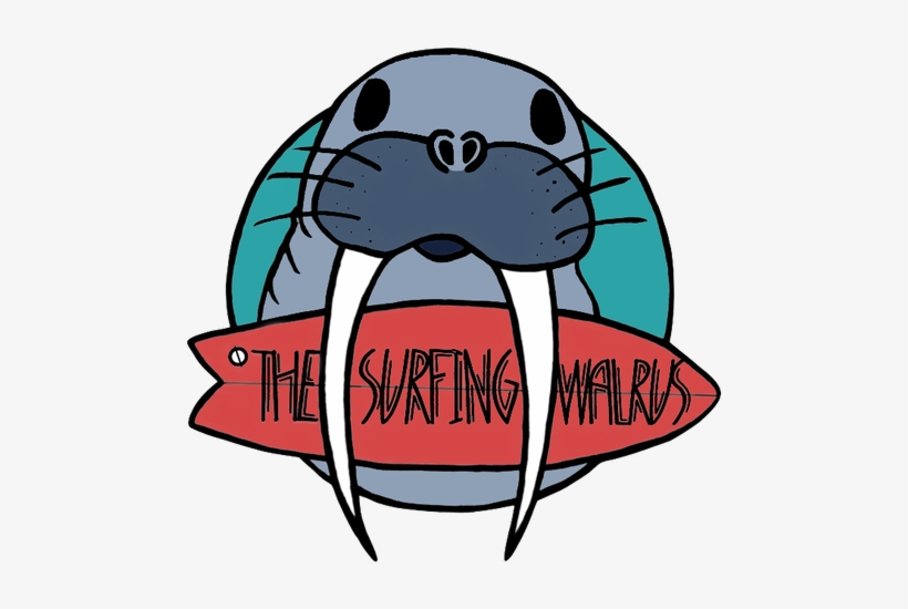 Big Walrus Logo Sticker - Surfing, transparent png download