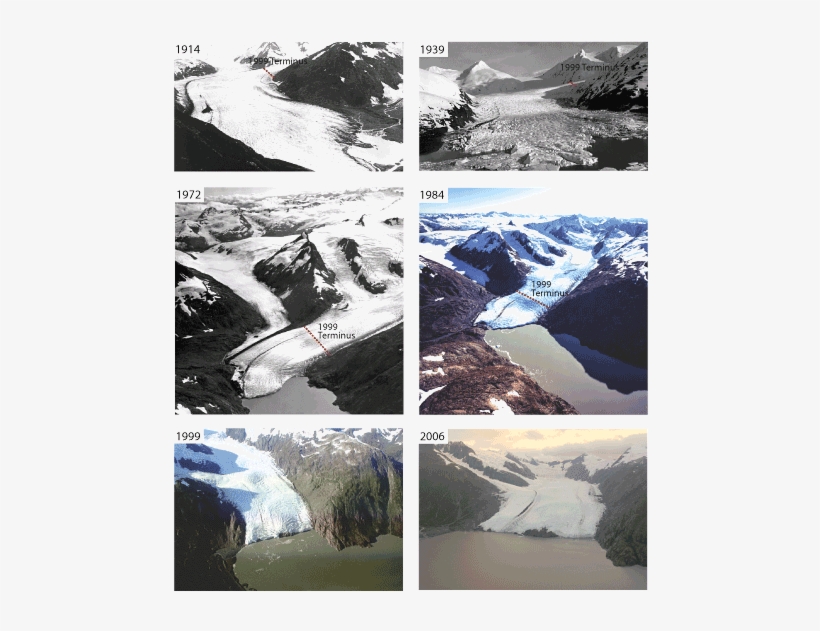 See Figure Caption For Full Description - Columbia Glacier Glacier Then And Now, transparent png download