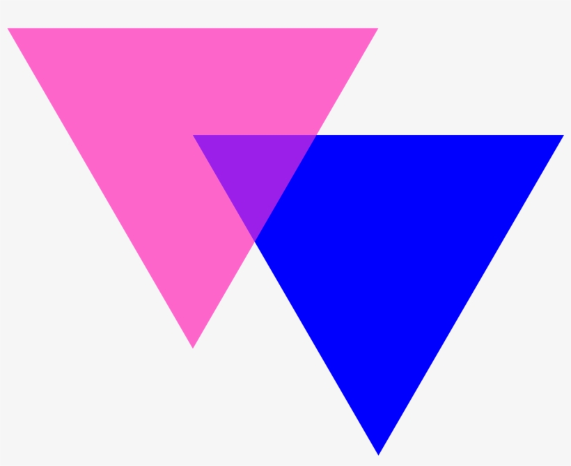 Bi-angles Symbol That Inspired Michael Page - Bisexual Triangles, transparent png download