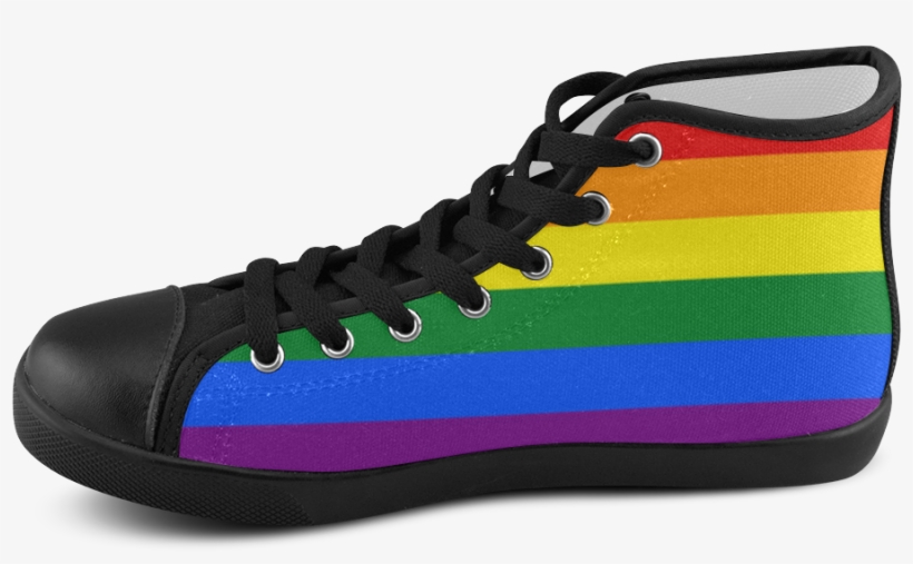 Gay Pride Rainbow Flag Stripes Women's High Top Canvas - Anime Black Rock Shooter #15 Women's High Top Lace-up, transparent png download