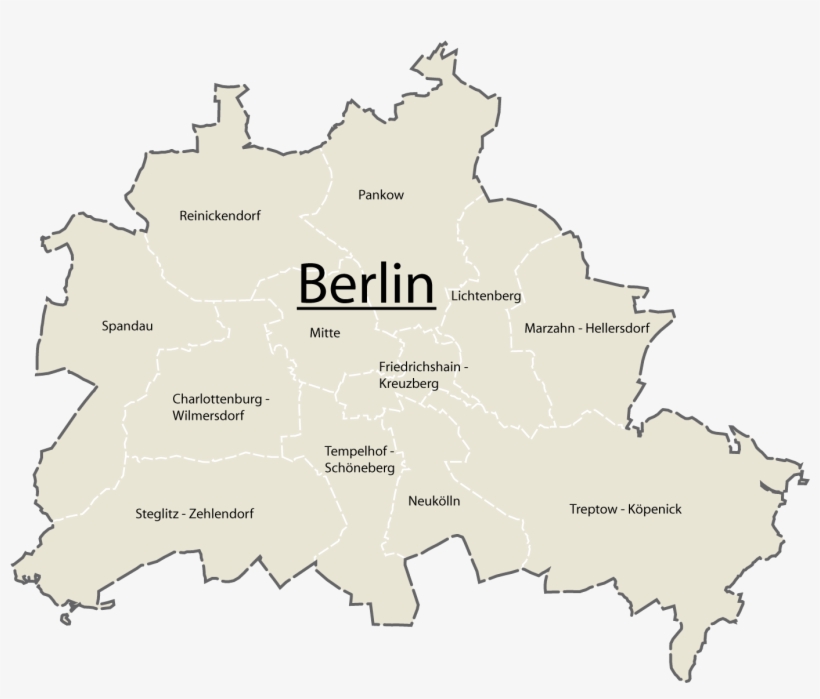 Fail - Berlin - Berlin Sub Districts, transparent png download