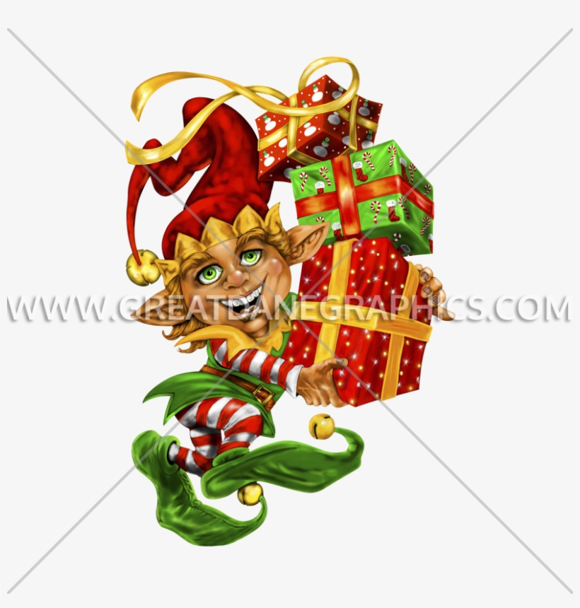 Elf Clipart Stacked - Gift, transparent png download