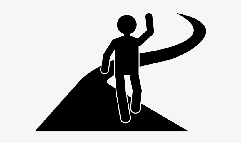 People Walking On One Road - Silhouette, transparent png download