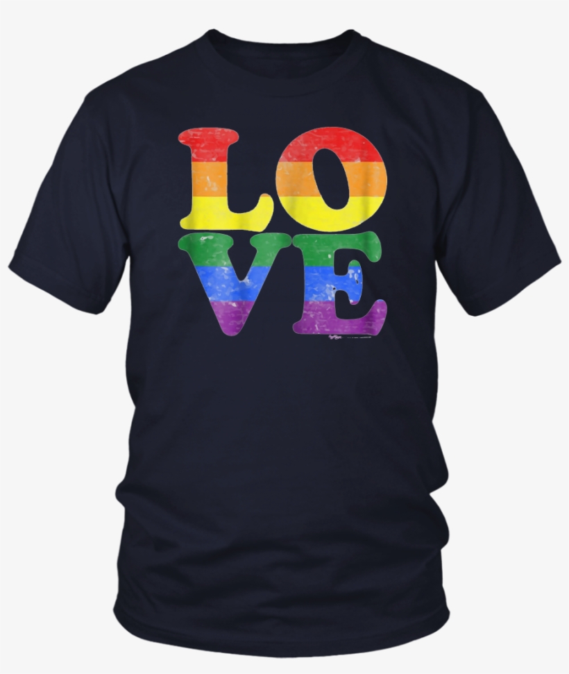 Vintage Love Rainbow Flag Lgbt Gay Pride T-shirt - Eat People T Shirt, transparent png download