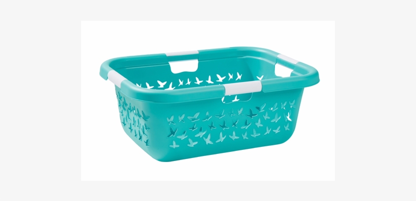 Laundry Basket, Turquoise With Vents - Storage Basket, transparent png download