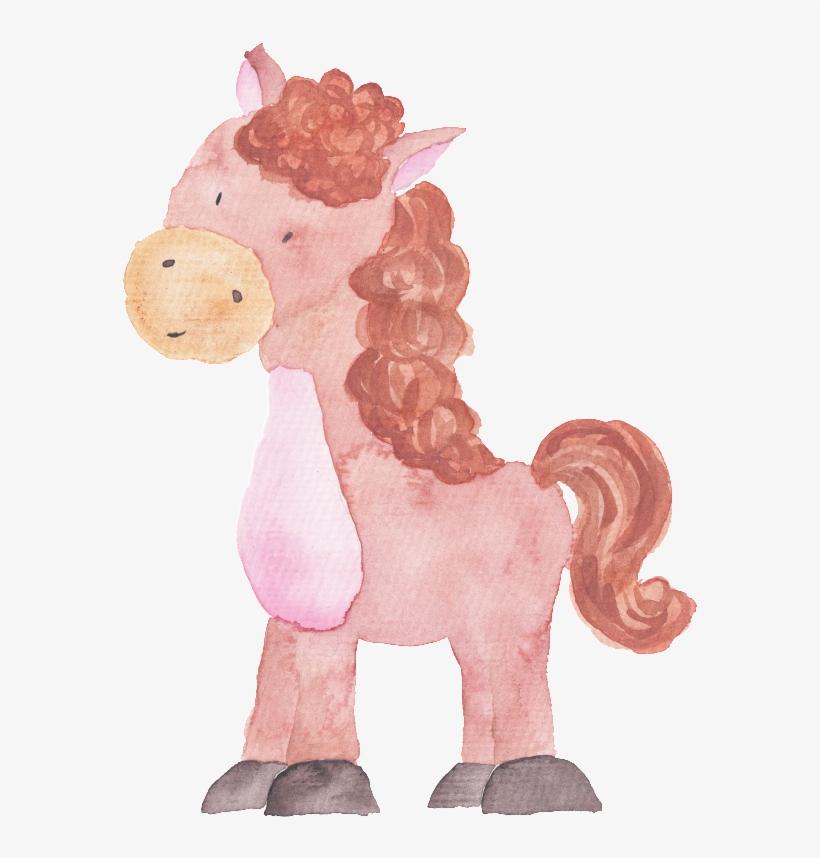 Pink Hand-painted Pony Transparent Cartoon Decoration - Illustration, transparent png download