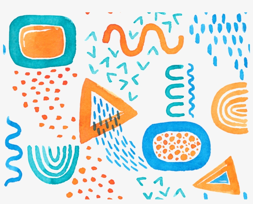 Summer Fresh Element Watercolor Filling Background - Watercolor Painting, transparent png download