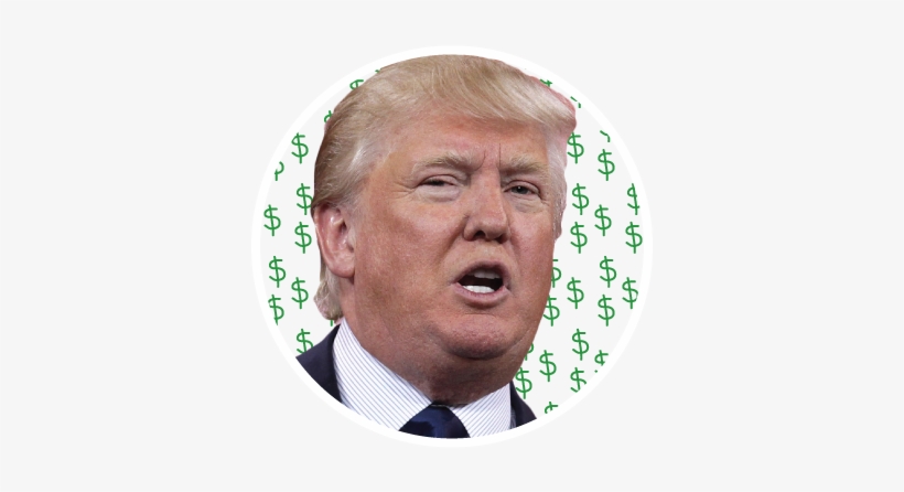 At The Same Time The Donald Himself Is In A Quandary - Donald Trump Money Transparent, transparent png download