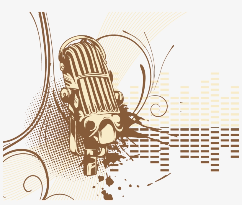 Microphone Music Euclidean Beautifully - 3d Rose Greeting Card With Envelope, Set, transparent png download