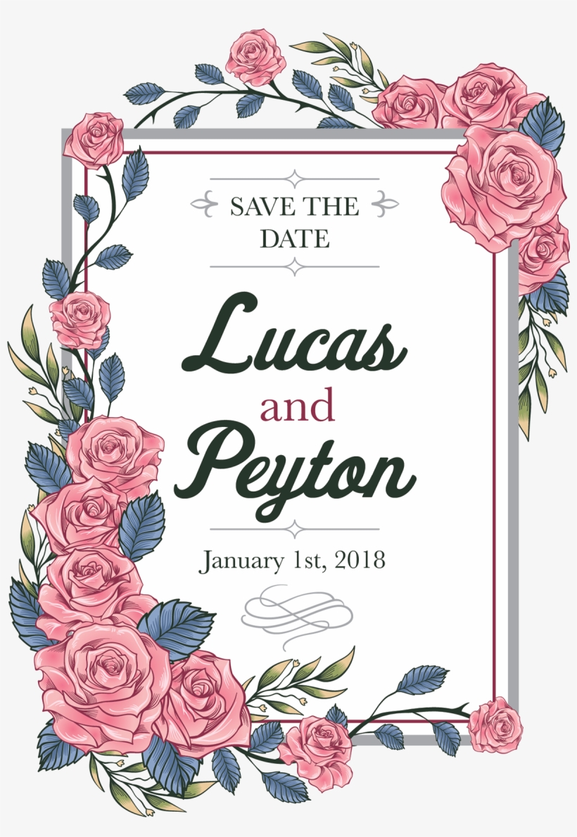 Jessie And Ryan's Floral Watercolor Save The Date Invitation - Mobile Wedding Invitation Card, transparent png download