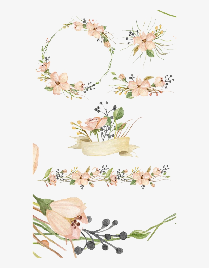 Flower Watercolor Png Download - Watercolors Logo Creative Market, transparent png download