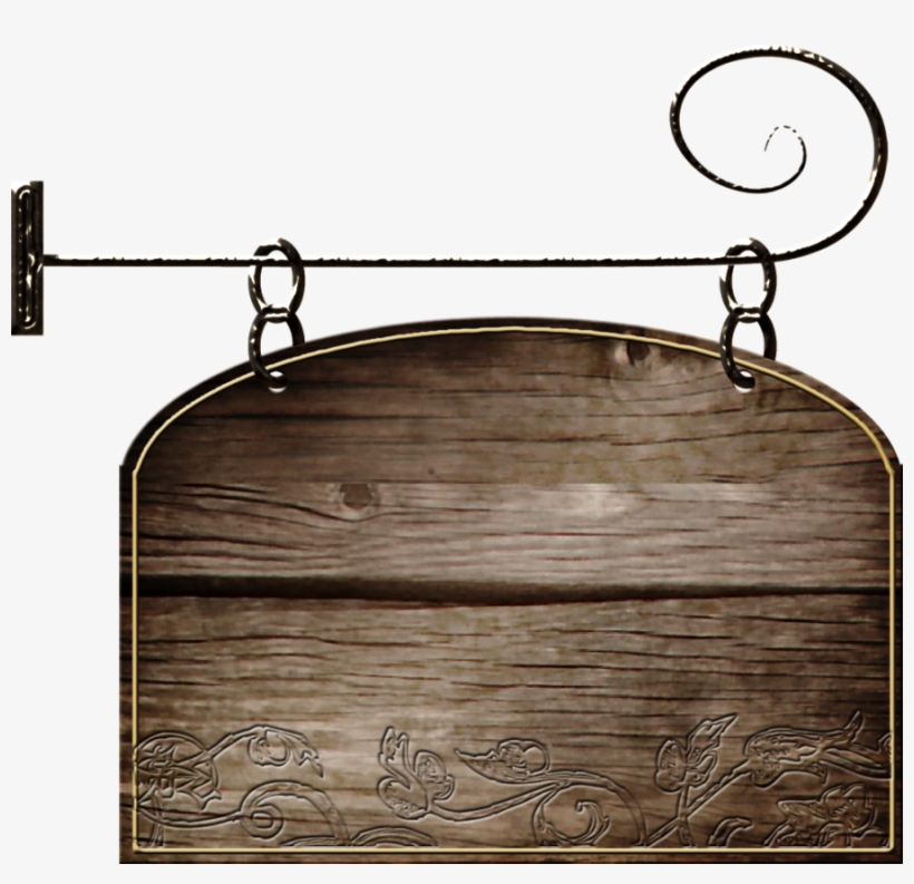 Free Icons Png - Wooden Sign With Transparent Background, transparent png download