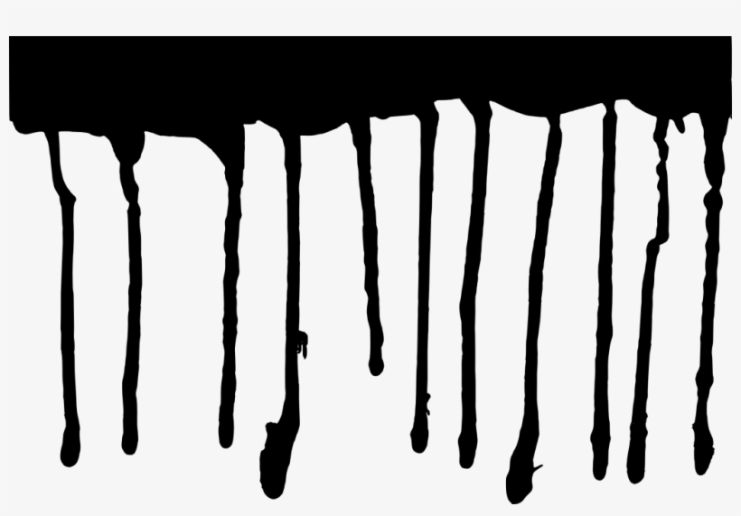 Png File Size - Black Paint Drip Png, transparent png download