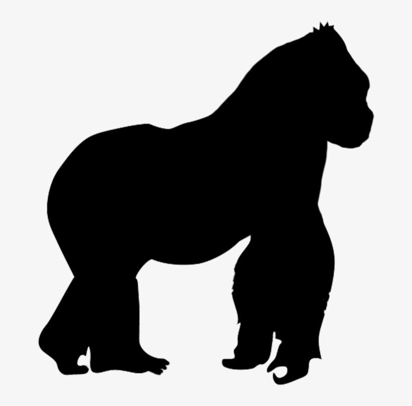 Shadows Clipart Gorilla - Gorilla Silhouette, transparent png download