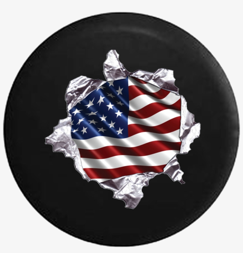 Us American Flag Tearing Though - Waving American Flag Bald Eagle 2 Laminated Cornhole, transparent png download