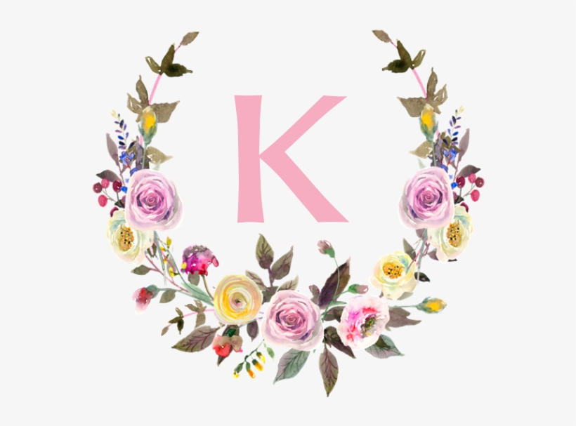 Favorite - Watercolor Floral Wreath Monogram Throw Blanket, transparent png download