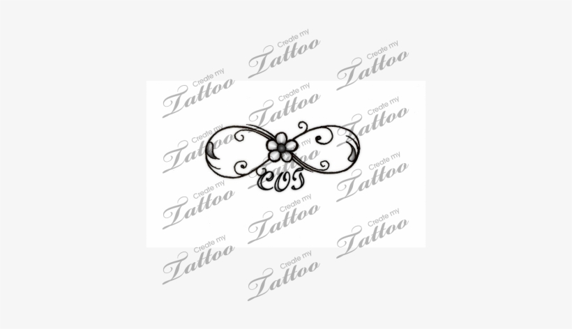 Infinity Symbol With 3 Names Or Initials - L And B Initials, transparent png download