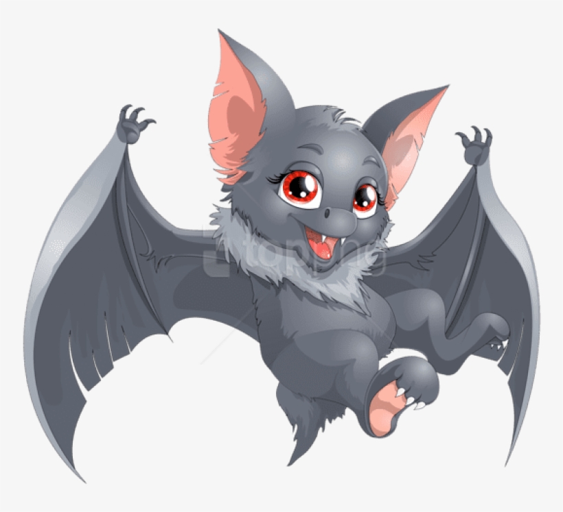 Transparent Halloween Bat Cartoon Png Clipart - Bat Cartoon Png, transparent png download