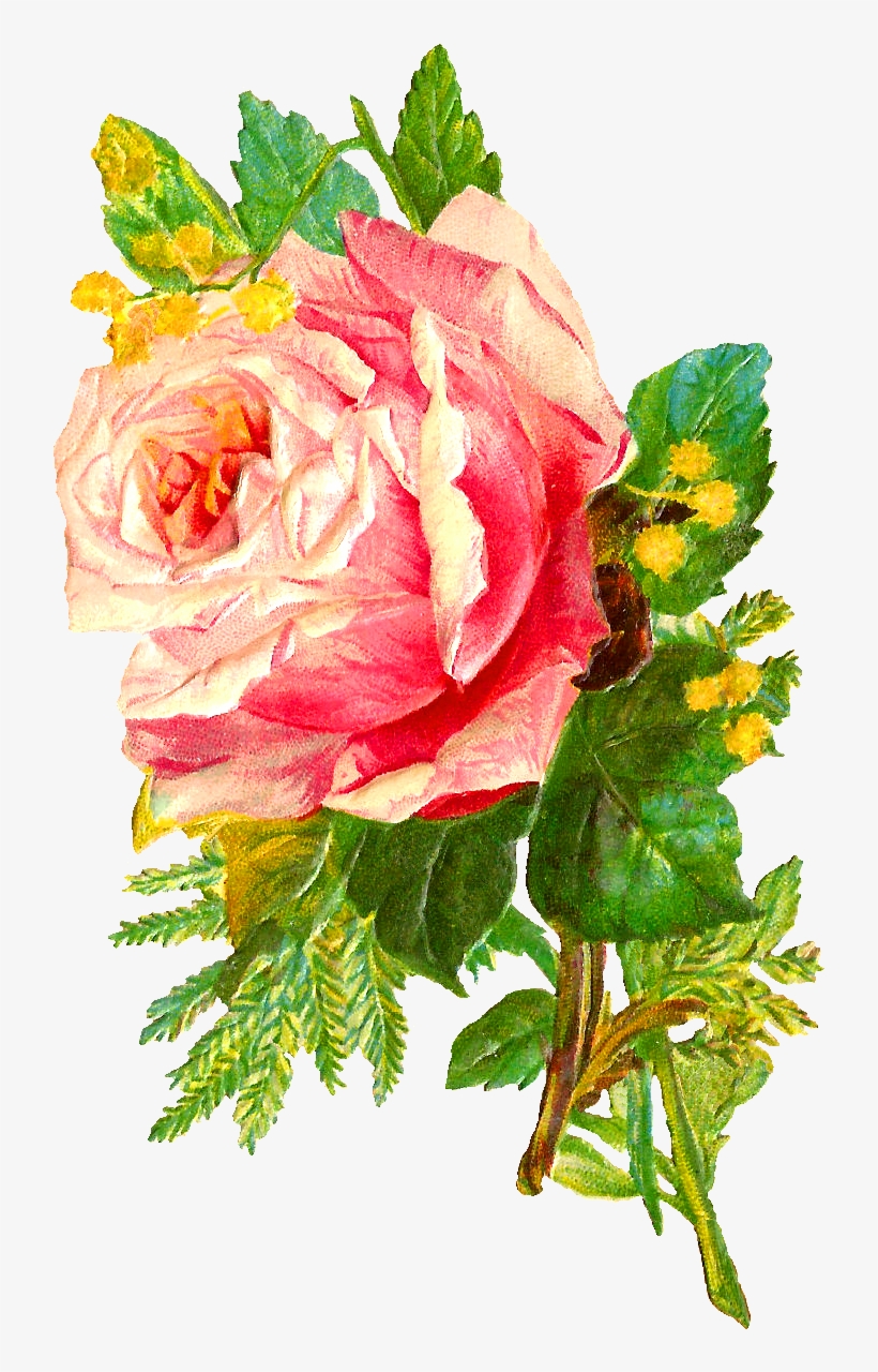 Flower Rose Image Bouquet Image Pink Png - Digital Bunch Of Flowers, transparent png download