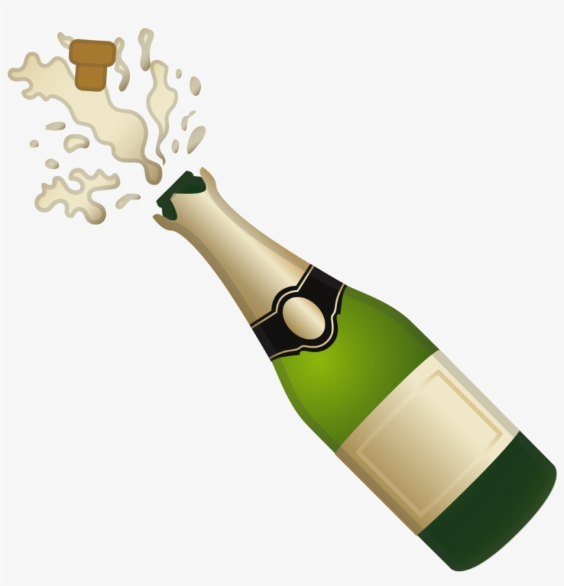 Bottle Popping Png Jpg Library Stock - Emoji Sekt, transparent png download