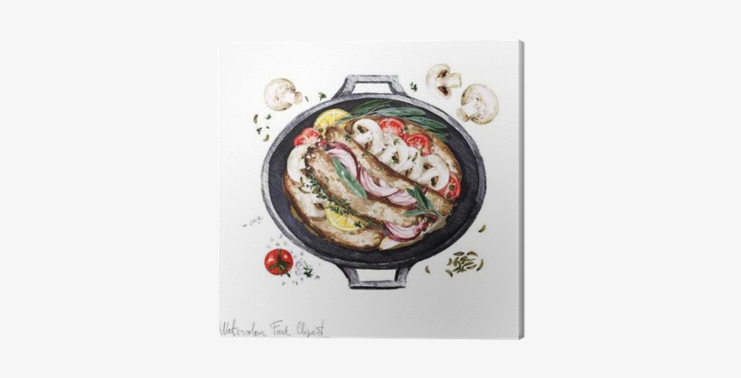 Watercolor Food Clipart - Illustration Watercolor Food Casserole, transparent png download