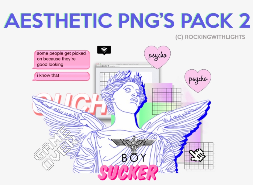 Aesthetic Png Pack 2 By Rockingwithlights - Aesthetic Tumblr Png, transparent png download