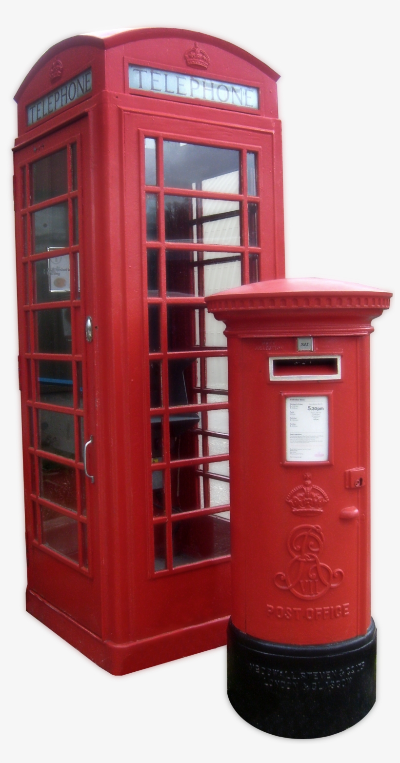 K6 Telephone Box And Edward Vii Pillar Box Amberley - London Telephone Box Photo Booth, transparent png download