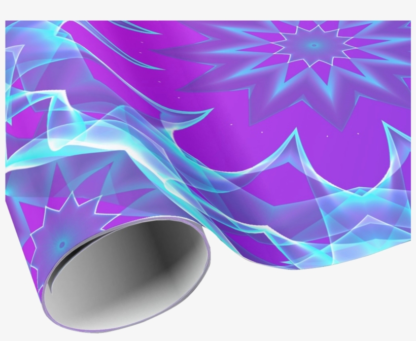 Psychedelic Stars Violet Purple Glow Wrapping Roll - Paper, transparent png download