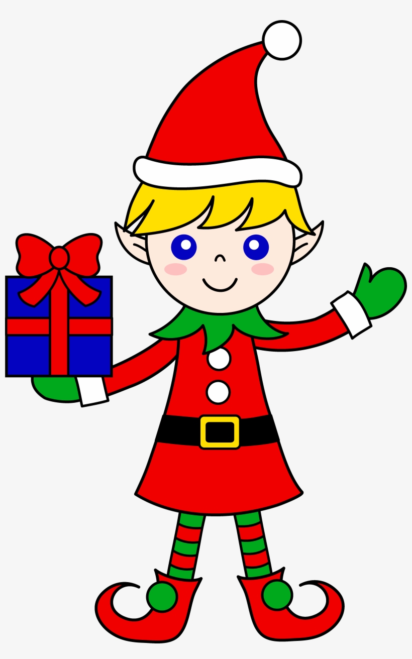 28 Collection Of Santa And Elf Clipart - Clip Art, transparent png download