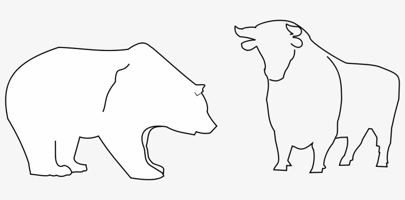 Bull And Bear Markets - Clip Art, transparent png download